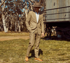 EVERAU® Men Boots Leather Lace Up Casual Shoes Kaarlo EVERAU