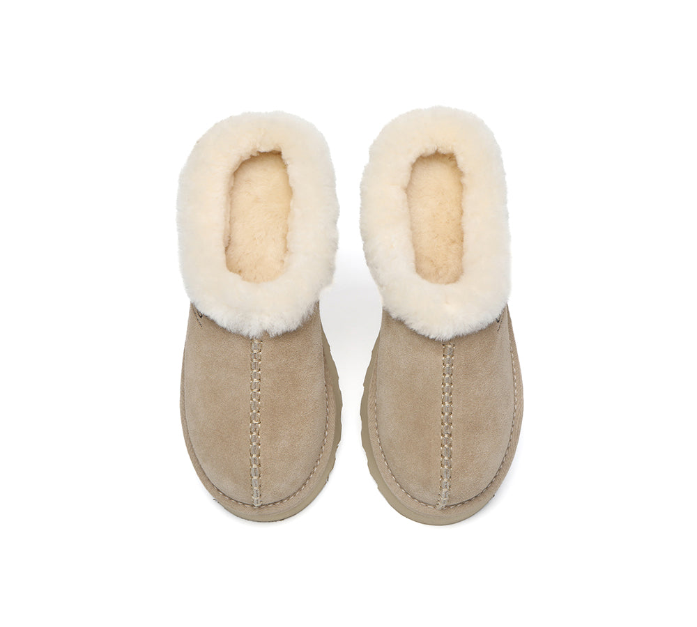 AUSTRALIAN SHEPHERD® UGG Slippers Sheepskin Wool Ankle Chunky Platform Adrian