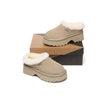 AUSTRALIAN SHEPHERD® UGG Slippers Sheepskin Wool Ankle Chunky Platform Adrian