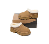 AUSTRALIAN SHEPHERD® UGG Slippers Sheepskin Wool Ankle Chunky Platform Adrian