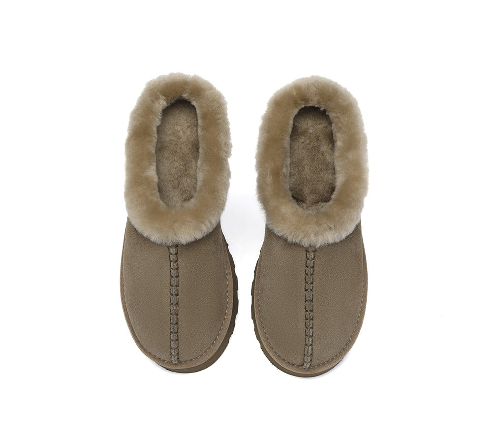 AUSTRALIAN SHEPHERD® UGG Slippers Sheepskin Wool Ankle Chunky Platform Adrian