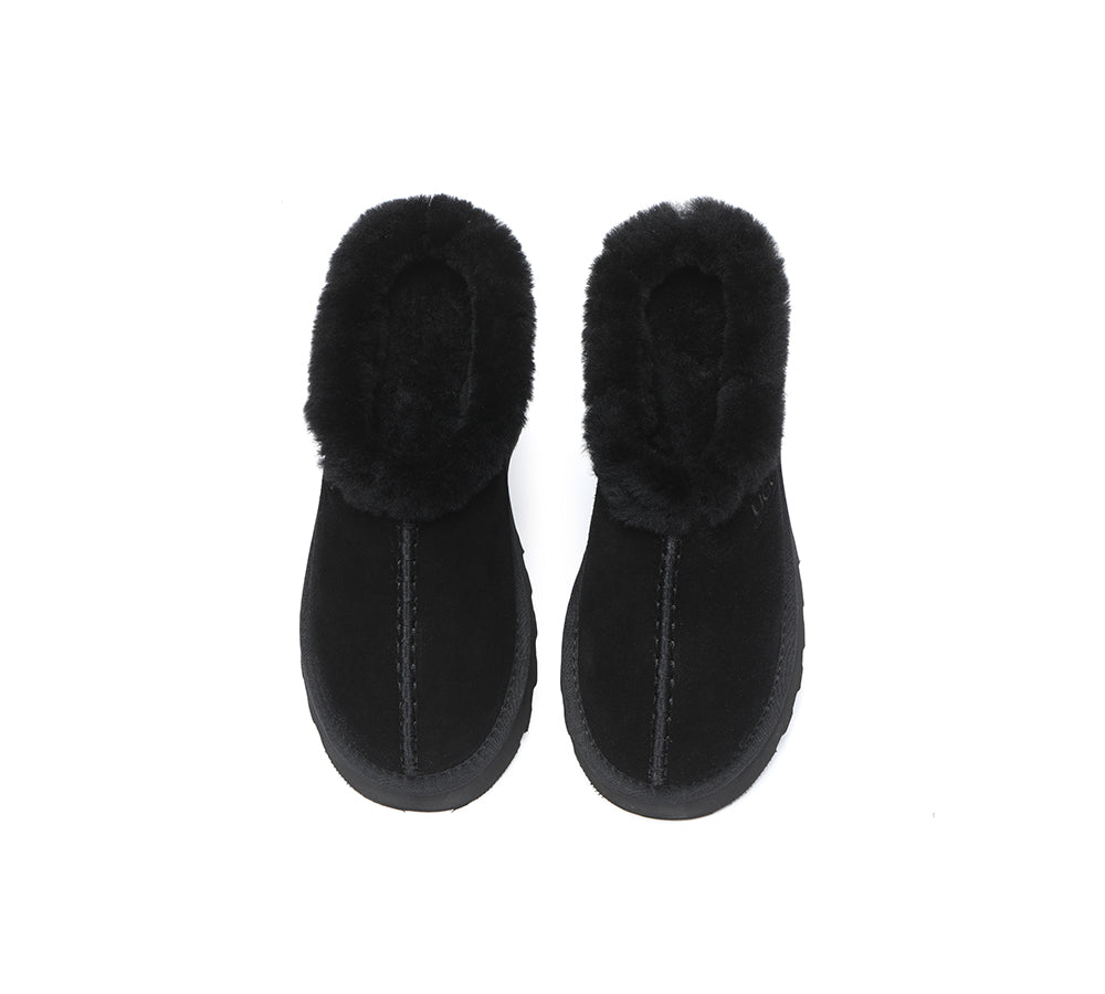 AUSTRALIAN SHEPHERD® UGG Slippers Sheepskin Wool Ankle Chunky Platform Adrian