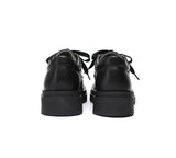 EVERAU® Senior Black Leather Large Size Lace Up School Shoes - UGG EXPRESS