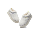 EVERAU® UGG Slippers Sheepskin Wool Plush Ankle Platform Madge - UGG EXPRESS