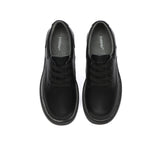 EVERAU® Senior Black Leather Large Size Lace Up School Shoes - UGG EXPRESS