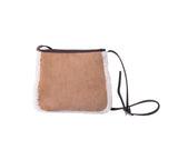Women Sheepskin Wool Zip Shearling Lined Over Shoulder Bag - UGG EXPRESS