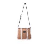 Women Sheepskin Wool Zip Shearling Lined Over Shoulder Bag - UGG EXPRESS