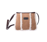 Women Sheepskin Wool Zip Shearling Lined Over Shoulder Bag - UGG EXPRESS