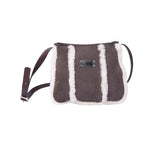 Women Sheepskin Wool Zip Shearling Lined Over Shoulder Bag - UGG EXPRESS