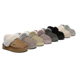 AUSTRALIAN SHEPHERD® UGG Slippers Women Removable Wool Strap Slingback Platform Musa