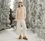 AUSTRALIAN SHEPHERD® UGG Slippers Women Sheepskin Wool Collar Ankle Platform Santana UGG AUSTRALIAN SHEPHERD