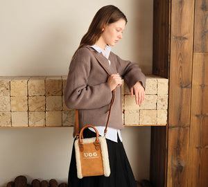 AUSTRALIAN SHEPHERD® Women Fluffy Wool Adjustable Strap Over Shoulder Charlie Bag UGG AUSTRALIAN SHEPHERD