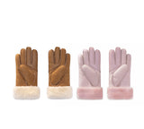 EVERAU® Ladies Gloves Fluffy Sheepskin Wool Stacey - UGG EXPRESS