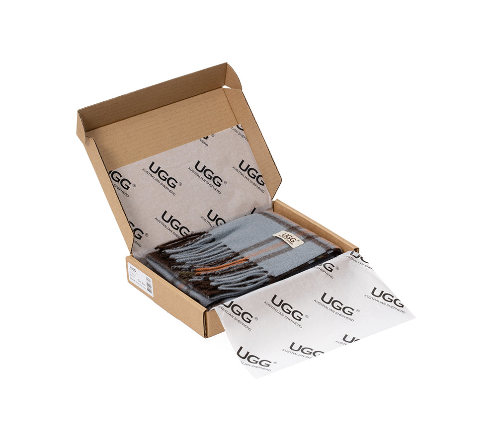 AUSTRALIAN SHEPHERD® 100% Wool Check Snovia Scarf UGG AUSTRALIAN SHEPHERD