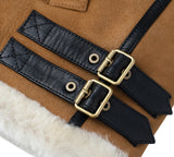 EVERAU® Fluffy Sheepskin Wool Zip Sleeveless Vest Dale