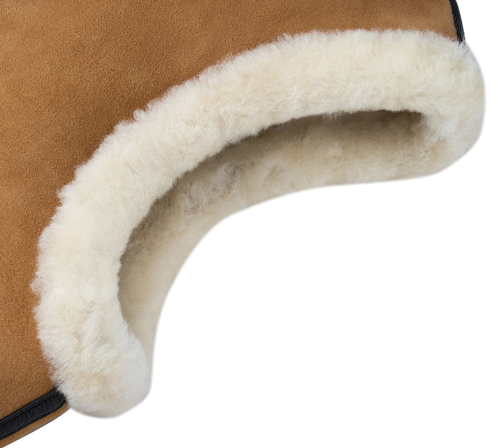 EVERAU® Fluffy Sheepskin Wool Zip Sleeveless Vest Dale