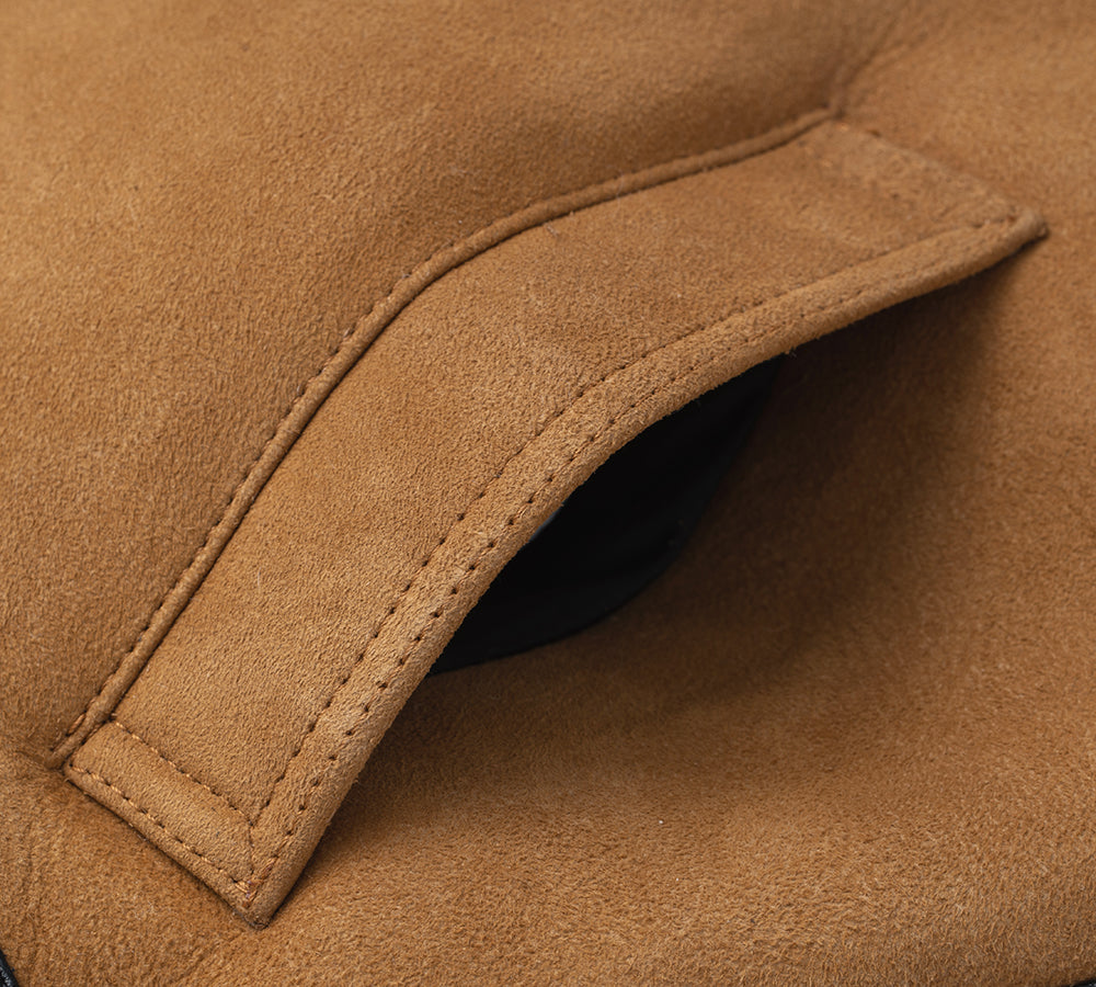 EVERAU® Fluffy Sheepskin Wool Zip Sleeveless Vest Dale