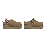 EVERAU® 2-Way Style UGG Slippers Sheepskin Wool Slingback Kintted Platform Maeve EVERAU