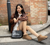 EVERAU® UGG Boots Sheepskin Wool Plush Ankle Ultra Teddycozy - UGG EXPRESS