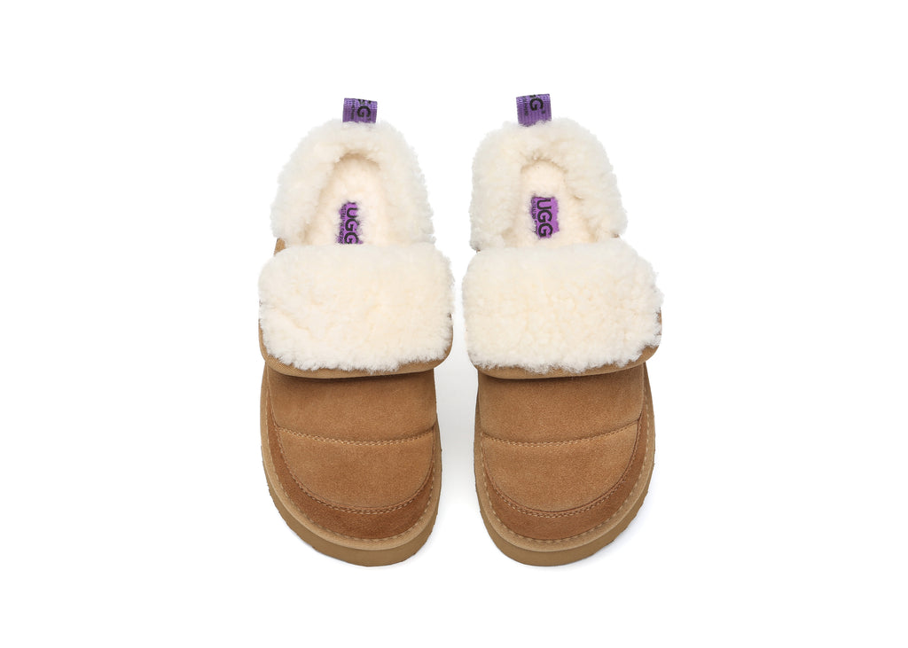 AUSTRALIAN SHEPHERD® UGG Slippers Sheepskin Wool Platform Theia