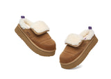 AUSTRALIAN SHEPHERD® UGG Slippers Sheepskin Wool Platform Theia