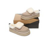 AUSTRALIAN SHEPHERD® UGG Slippers Sheepskin Wool Platform Theia