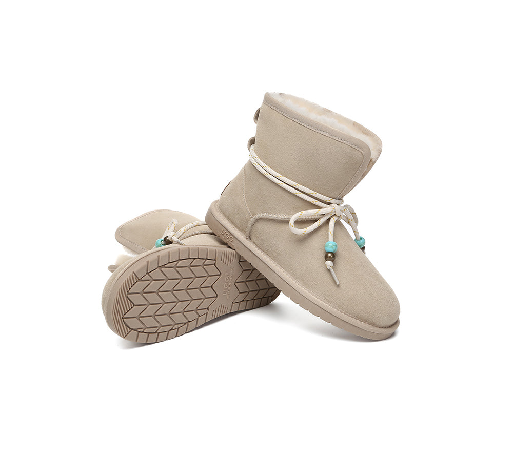 AUSTRALIAN SHEPHERD® UGG Women Sheepskin Wool Lace Up Fashion Boots Carlos UGG AUSTRALIAN SHEPHERD