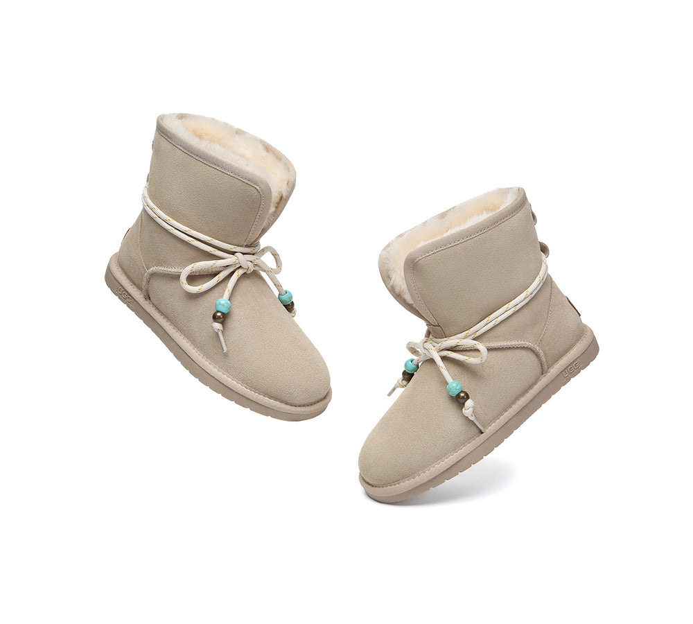 AUSTRALIAN SHEPHERD® UGG Women Sheepskin Wool Lace Up Fashion Boots Carlos UGG AUSTRALIAN SHEPHERD