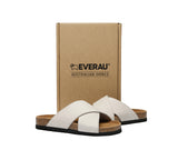 EVERAU® Women Slides Leather Crossover Summer Croia