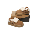 AUSTRALIAN SHEPHERD® UGG Slippers Sheepskin Wool Slingback Platform Tenley