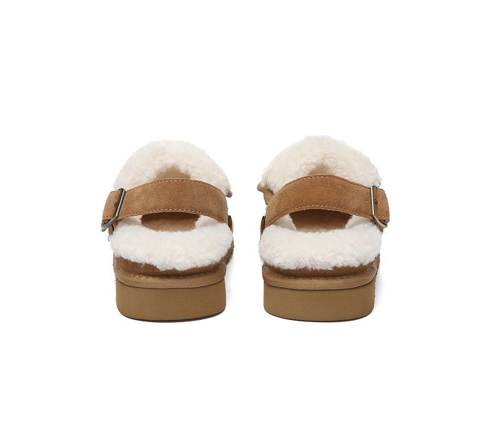 AUSTRALIAN SHEPHERD® UGG Slippers Sheepskin Wool Adjustable Strap Slingback Tenley