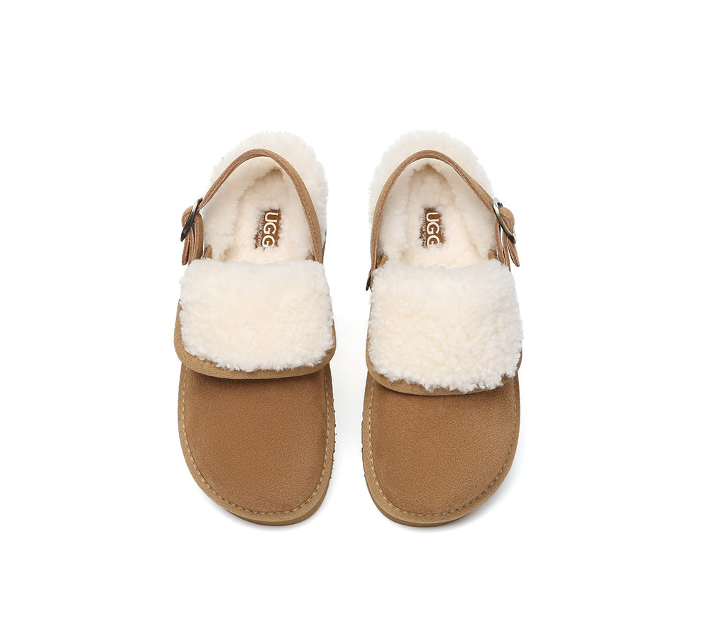 AUSTRALIAN SHEPHERD® UGG Slippers Sheepskin Wool Adjustable Strap Slingback Tenley
