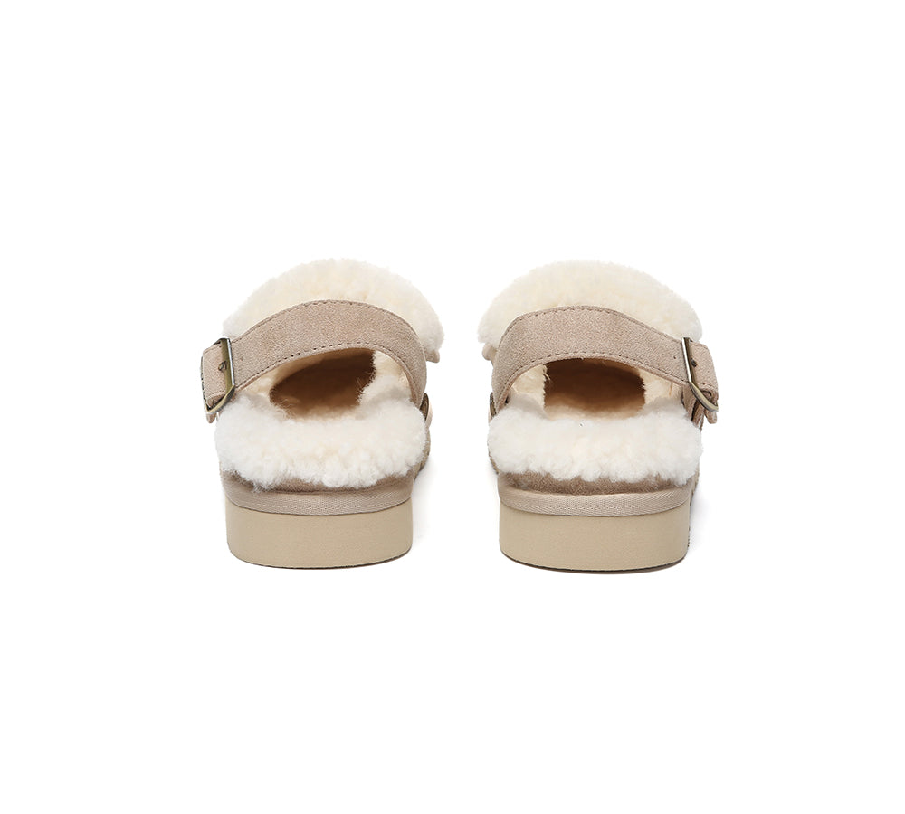 AUSTRALIAN SHEPHERD® UGG Slippers Sheepskin Wool Adjustable Strap Slingback Tenley