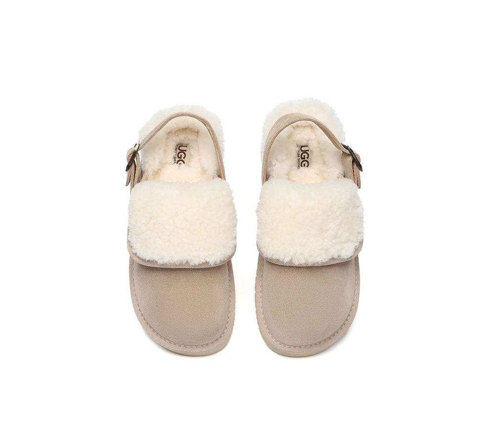 AUSTRALIAN SHEPHERD® UGG Slippers Sheepskin Wool Adjustable Strap Slingback Tenley