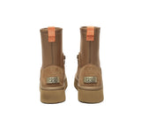 UGG EVERAU® UGG Boots Women Sheepskin Wool Zipper Decor Stretchy Mid Calf Platform Ethel - UGG EXPRESS
