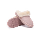 EVERAU® UGG Slippers Sheepskin Wool Suede Scuff Muffin - UGG EXPRESS