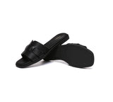 EVERAU® Women Leather Woven Flat Slides Bolita