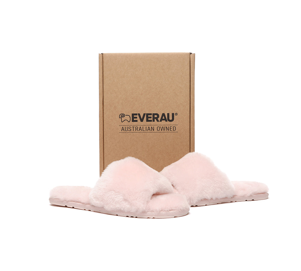 EVERAU® UGG Women Fluffy Slides Nala