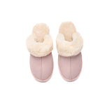 EVERAU® UGG Slippers Sheepskin Wool Suede Scuff Muffin - UGG EXPRESS