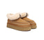 AUSTRALIAN SHEPHERD® UGG Boots Women Sheepskin Wool Collar Ankle Platform Mini Santana