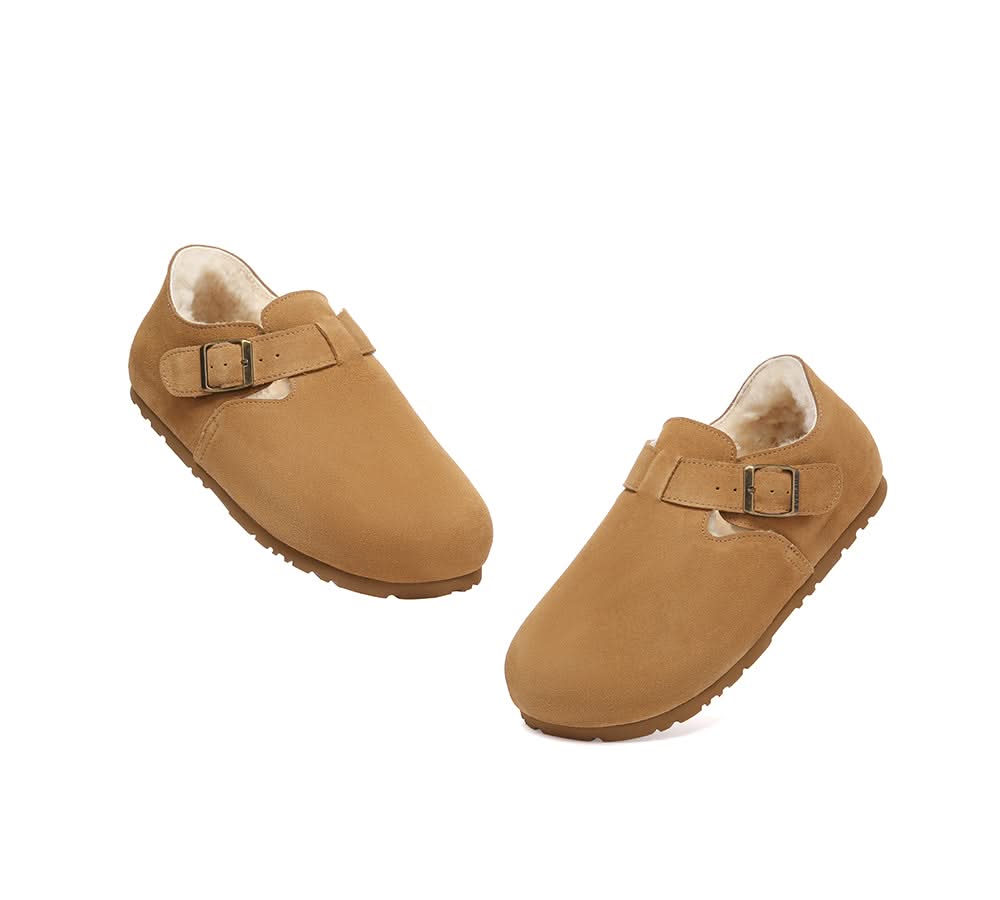 AUSTRALIAN SHEPHERD® UGG Slippers Sheepskin Wool Birkenstock Adjustable Hazora EVERAU