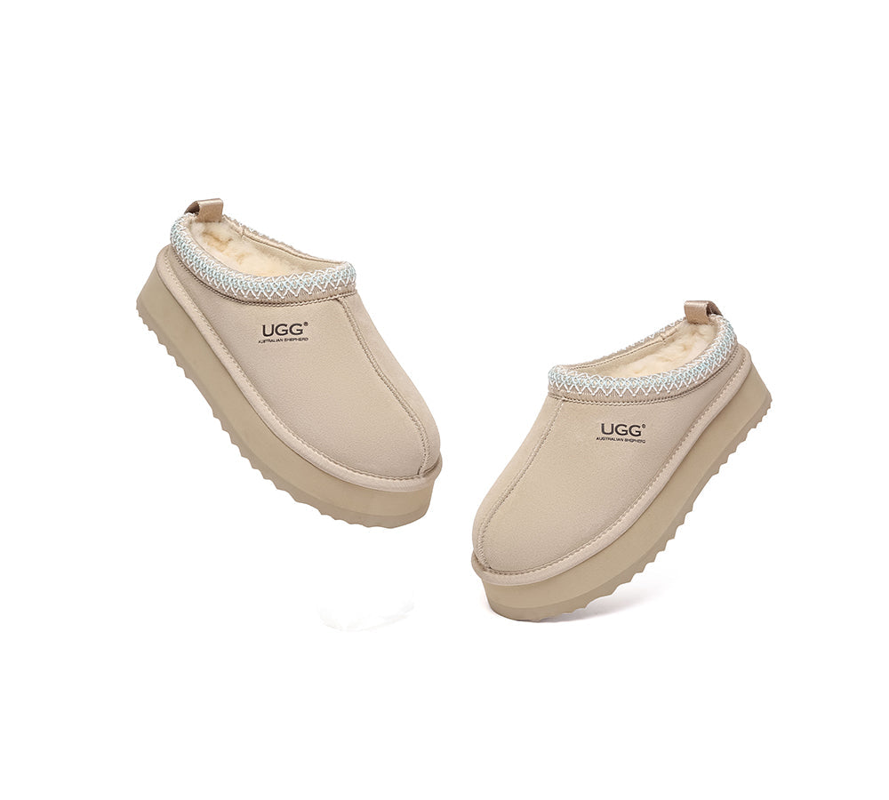 AUSTRALIAN SHEPHERD® UGG Slippers Sheepskin Wool Ankle Tazzy Tay Platform UGG AUSTRALIAN SHEPHERD
