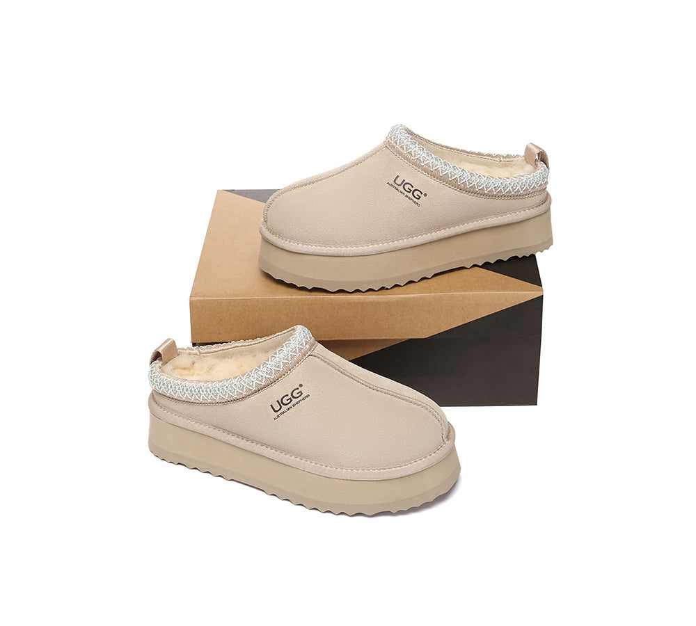 AUSTRALIAN SHEPHERD® UGG Slippers Sheepskin Wool Ankle Tazzy Tay Platform UGG AUSTRALIAN SHEPHERD
