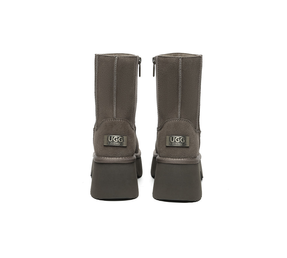 UGG EVERAU® UGG Boots Short Zipper Chunky Platform Yuana
