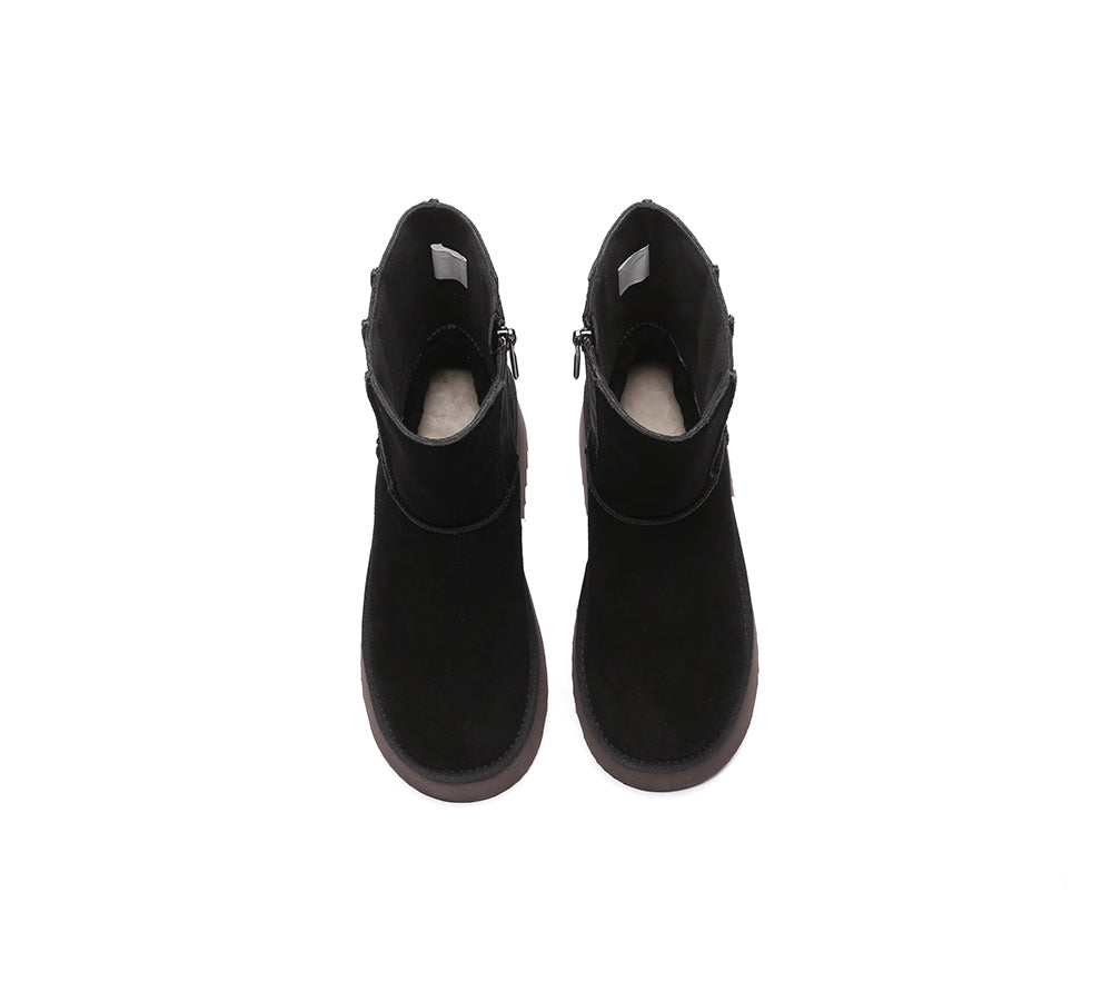 UGG EVERAU® UGG Boots Short Zipper Chunky Platform Yuana