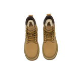 EVERAU® UGG Boots Women Leather Sheepskin Wool Lace Up Chunky Aubrey