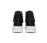 EVERAU® Women Leather Lace Up Zipper Chunky Boots Lorrin