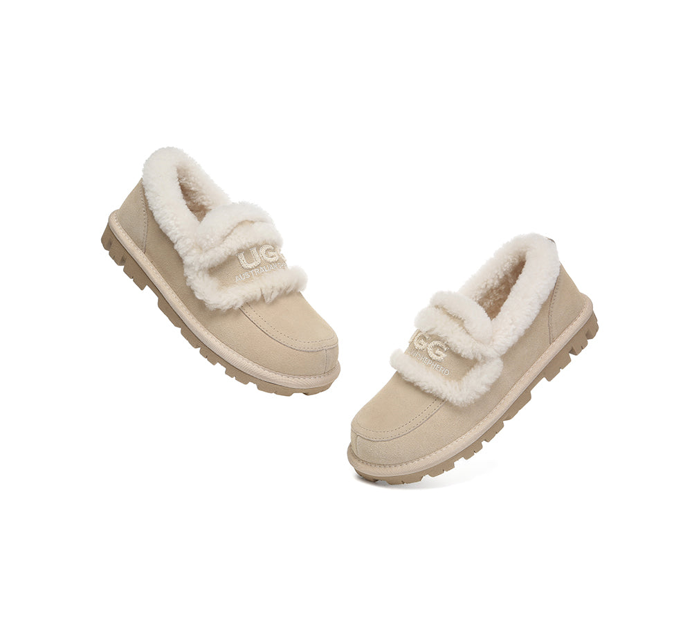 AUSTRALIAN SHEPHERD® UGG Slippers Women Sheepskin Wool Ankle Rilee Loafers UGG AUSTRALIAN SHEPHERD