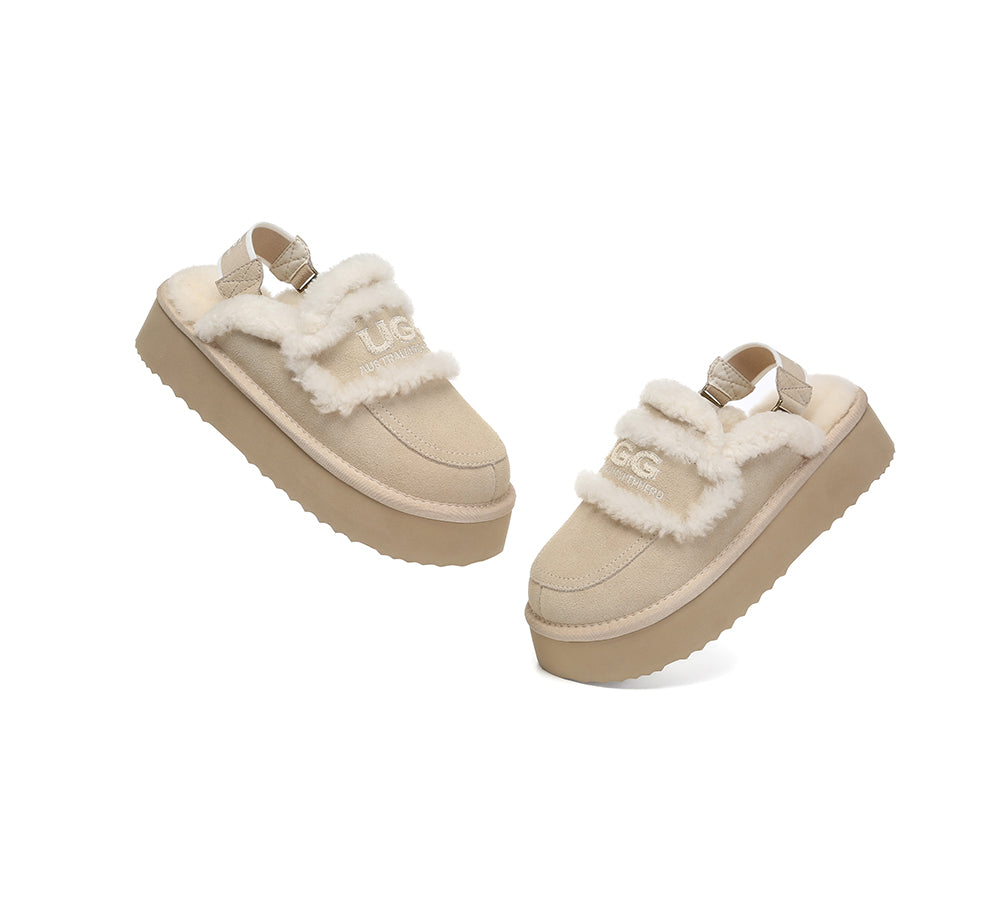 AUSTRALIAN SHEPHERD® UGG Slippers Women Removable Strap Slingback Platform Rilee