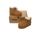 UGG EVERAU® UGG Boots Women Sheepskin Wool Ankle Lace-Up Euro Loaf Paxton